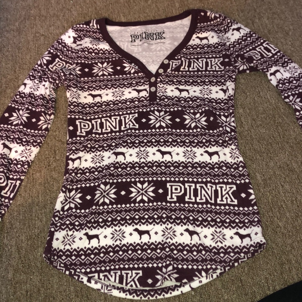 PINK Victoria’s Secret flannel sleep shirt